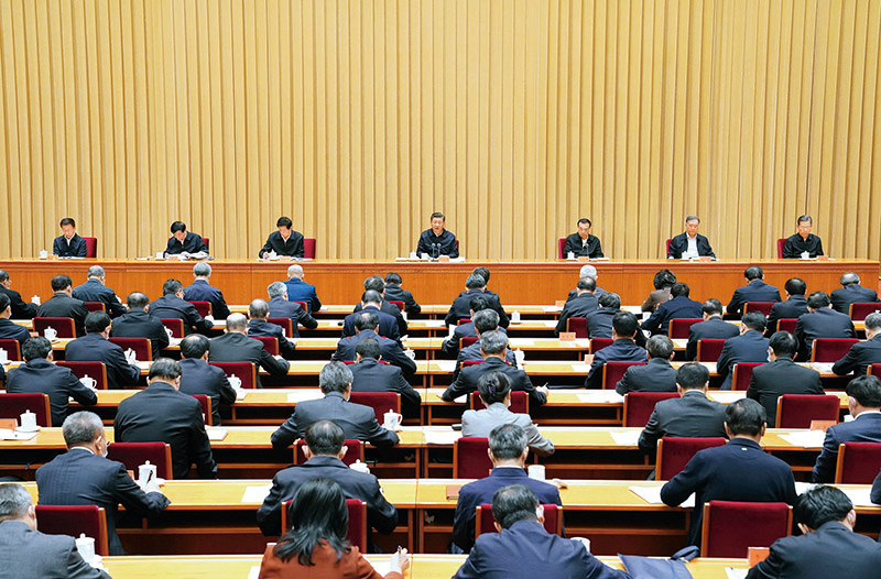 2020年11月16日至17日，中央全面依法治國工作會議在北京召開。習近平總書記出席會議并發(fā)表重要講話。